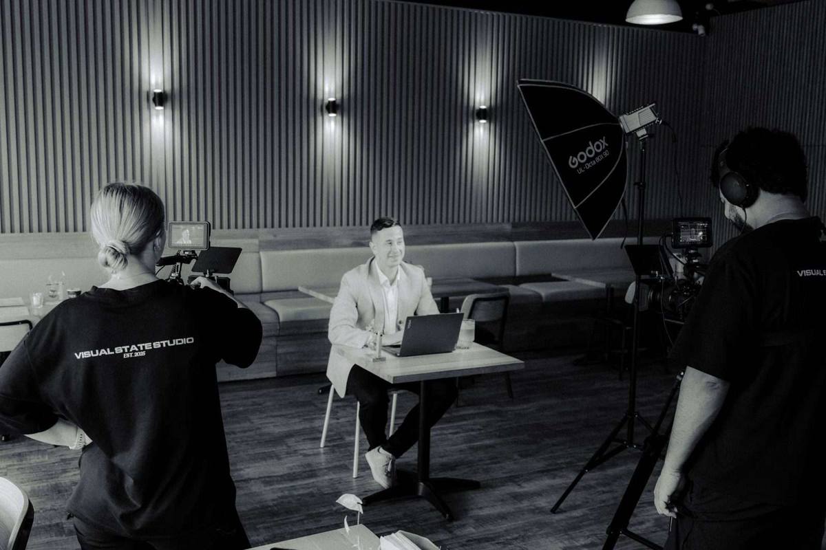 Behind the scenes — Joseph and Aleece shooting for Mocha Finance