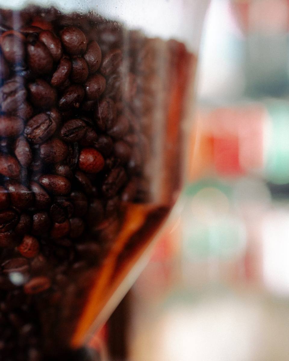 Five Farms Café — roasted coffee beans close-up