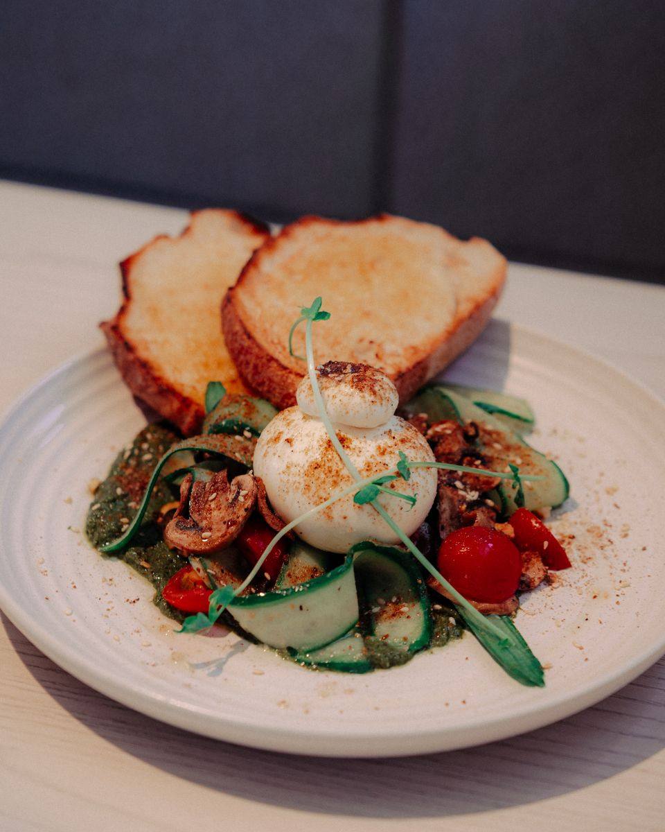Food plating at Five Farms Café