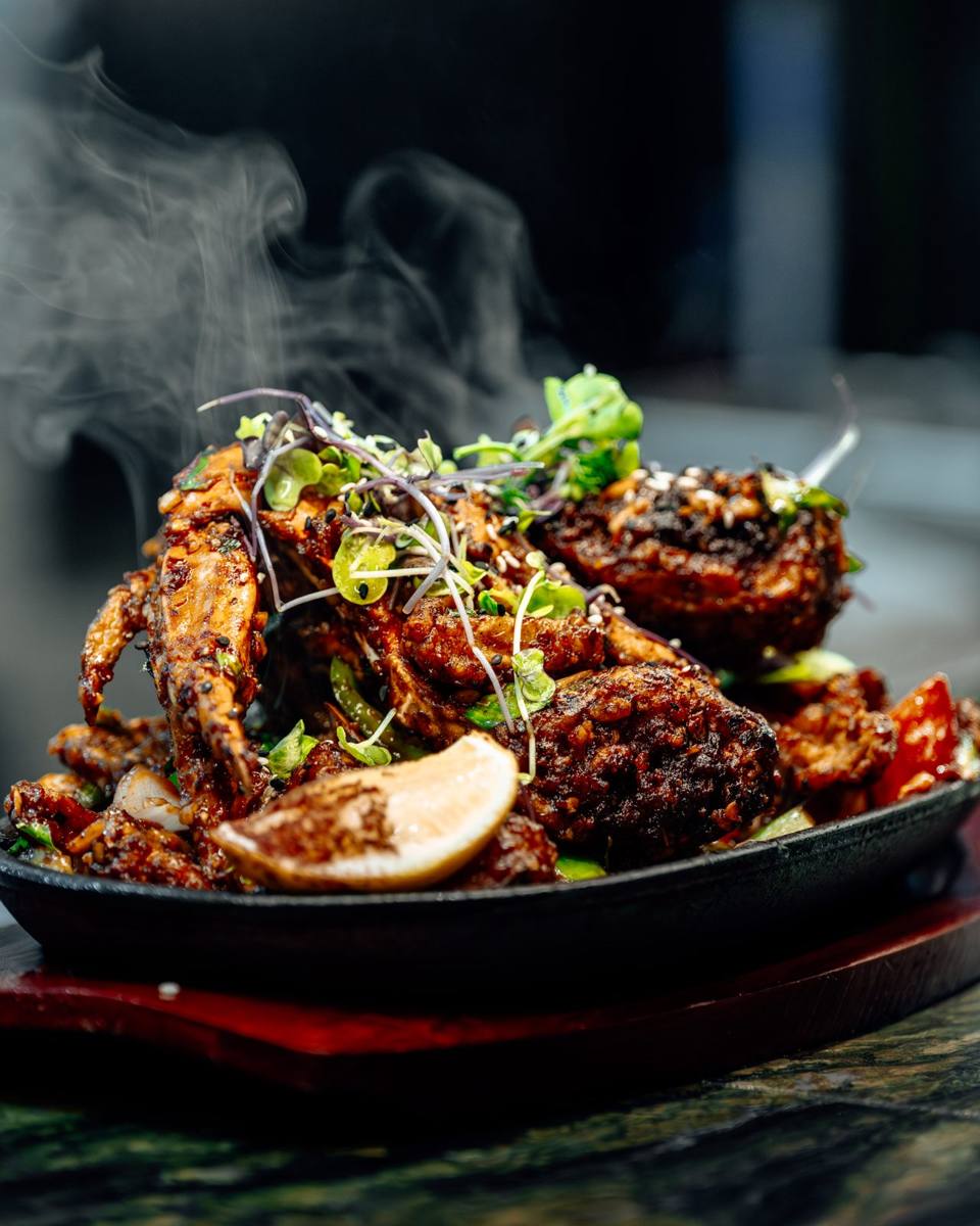 Sizzling dish at Pearl by P&D